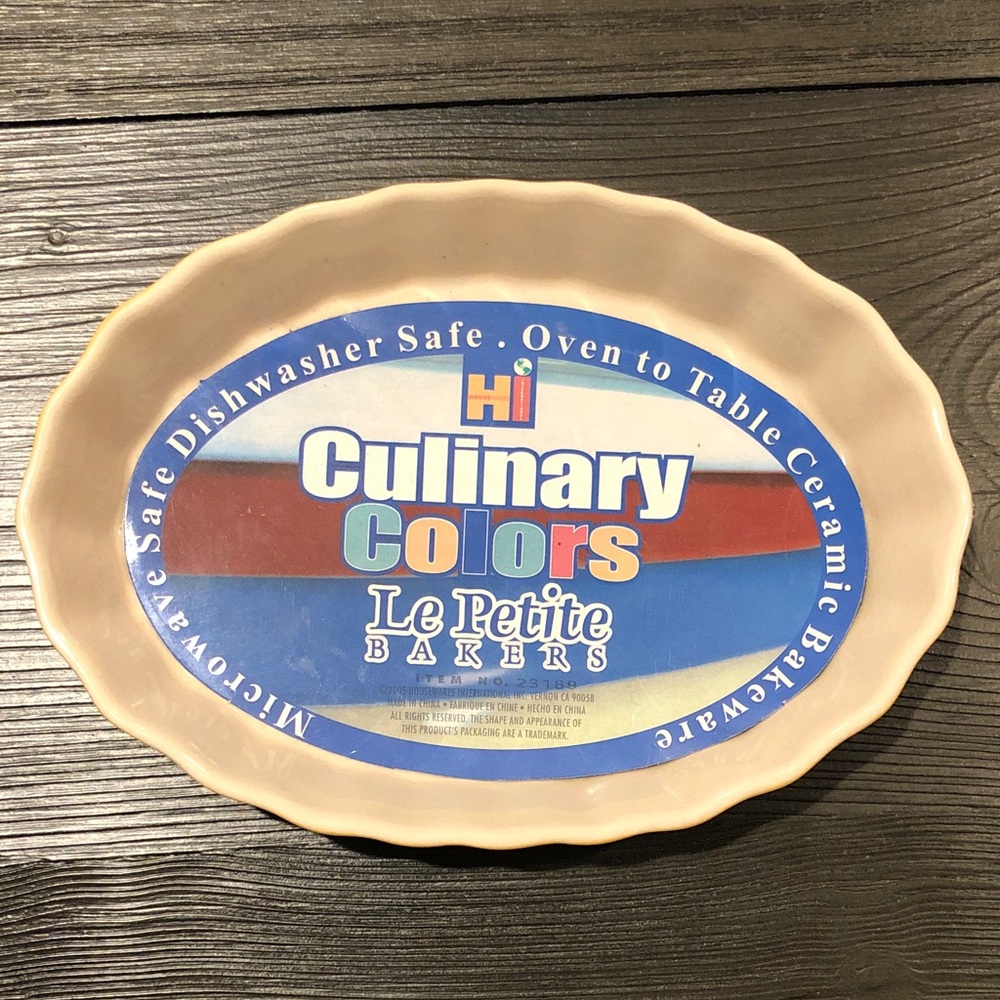 Vintage Culinary Colors Le Petite Bakers Ceramic Oval Baker